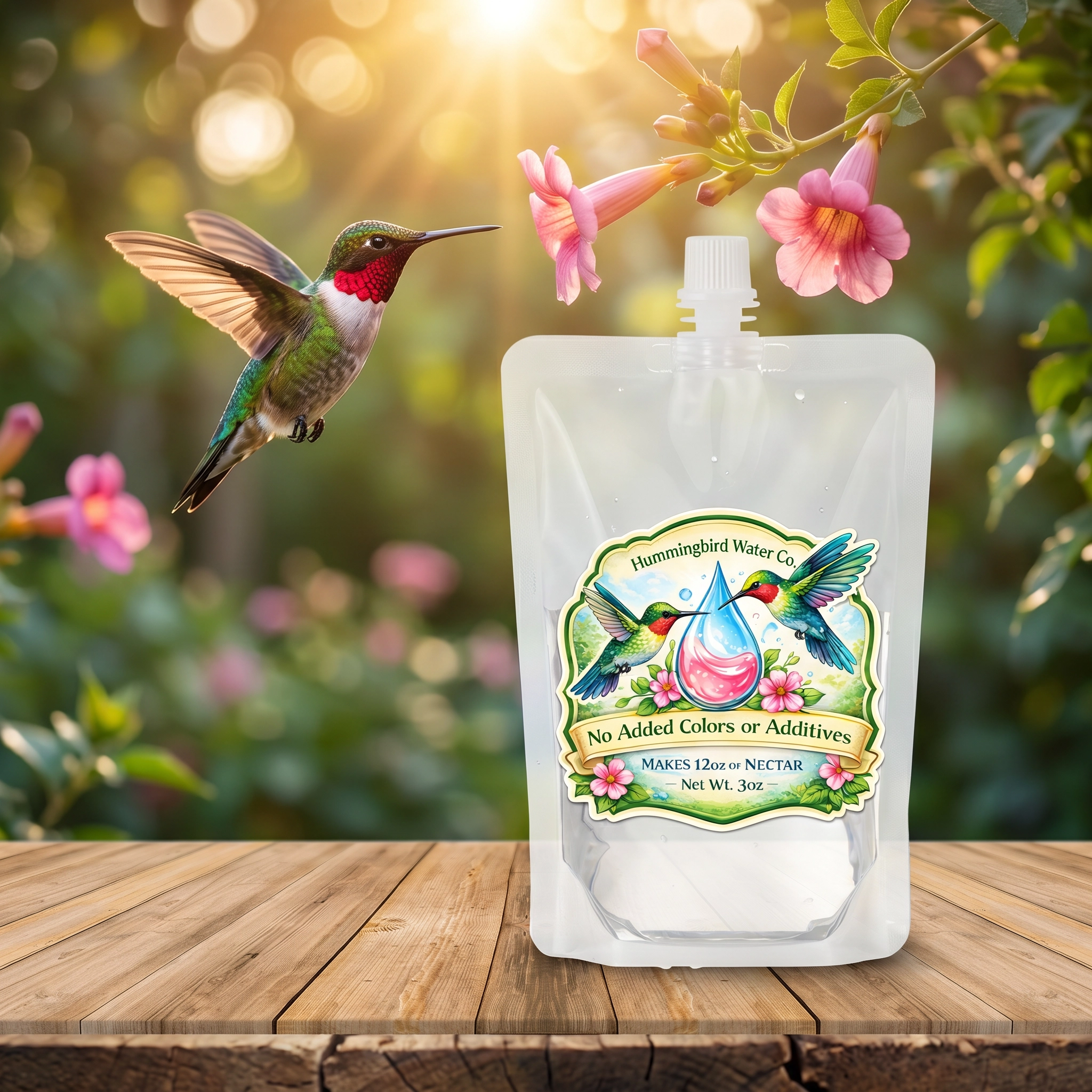 Hummingbird Water Co. nectar pouch